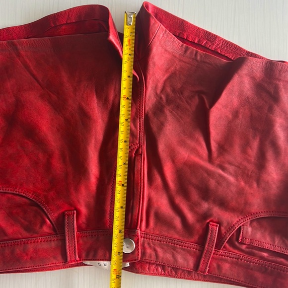 IRO red lamb leather shorts size 38 (6 US) - Picture 11 of 12